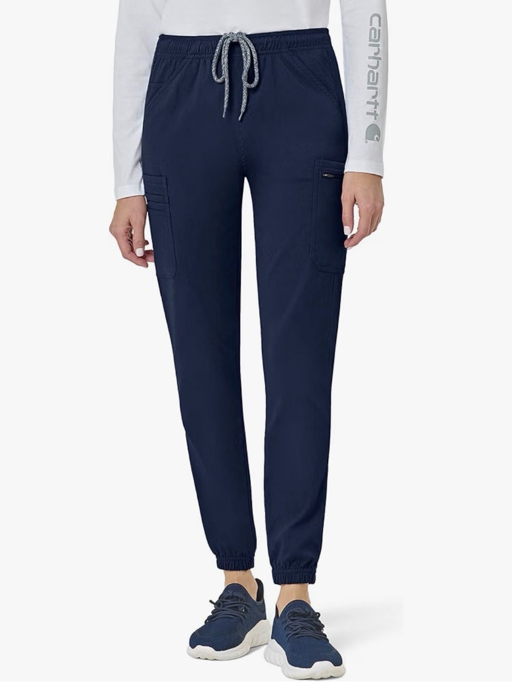 Carhartt Women's Navy Drawstring Cargo Track Pants